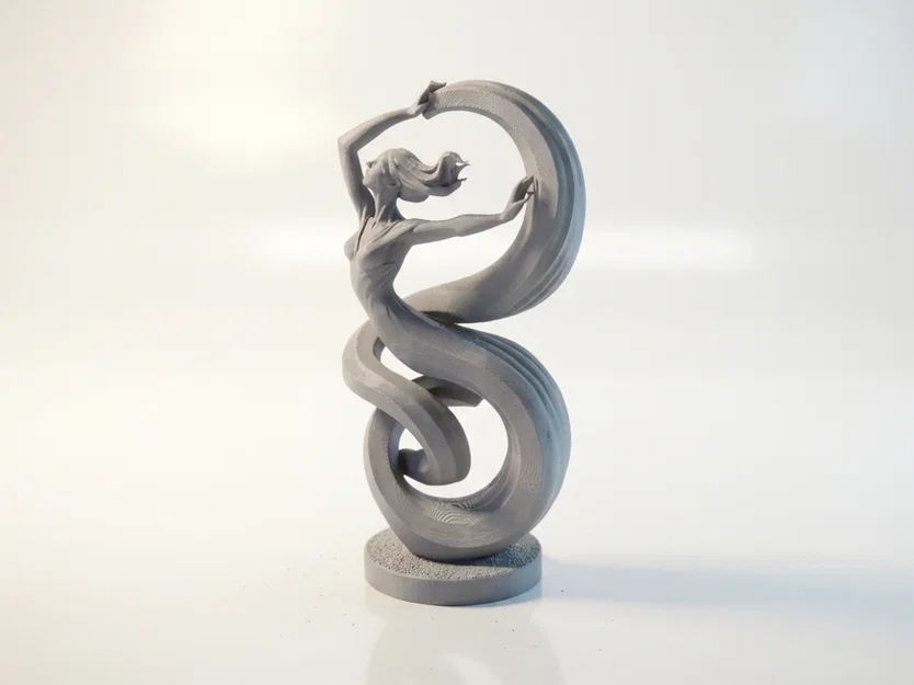 Tượng Điêu Khắc Spiral Lady – Mẫu Hình Người Thanh Lịch In 3D - Image 1