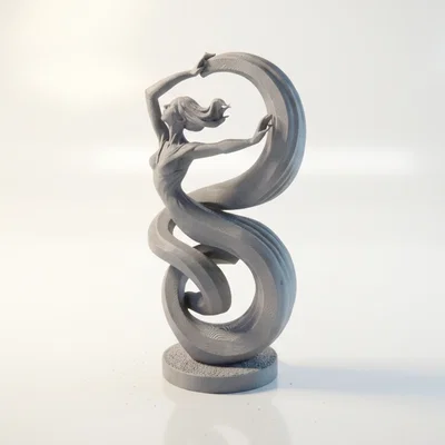 Tượng Điêu Khắc Spiral Lady – Mẫu Hình Người Thanh Lịch In 3D
