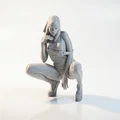 Mô hình tượng nữ ngồi xổm in 3D (Squatting Female Figurine) - Thumbnail 1