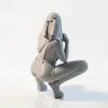 Mô hình tượng nữ ngồi xổm in 3D (Squatting Female Figurine) - Thumbnail 3