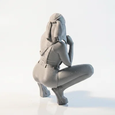 Mô hình tượng nữ ngồi xổm in 3D (Squatting Female Figurine)