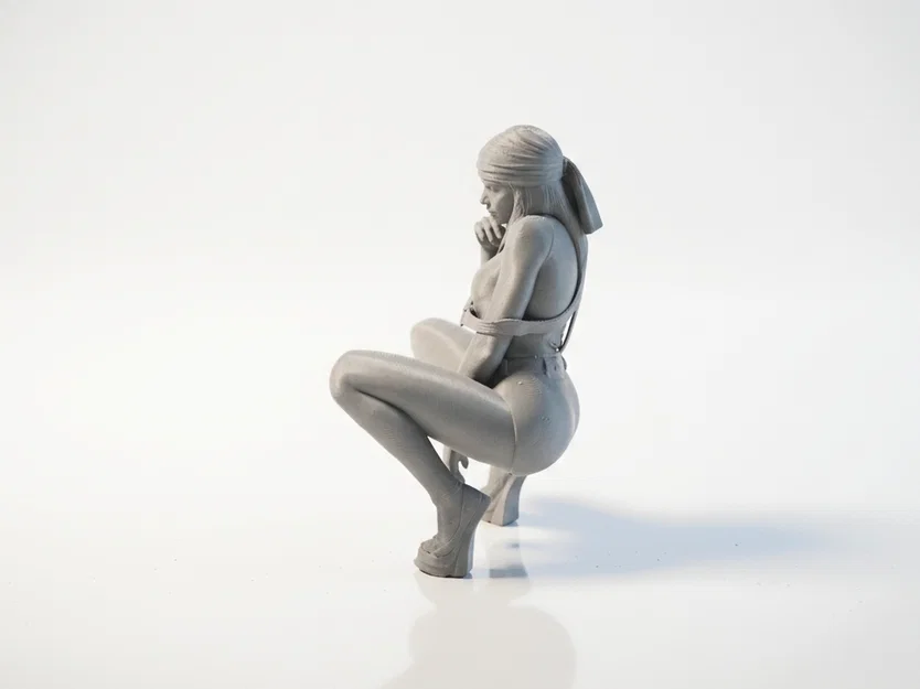 Mô hình tượng nữ ngồi xổm in 3D (Squatting Female Figurine) - Image 4