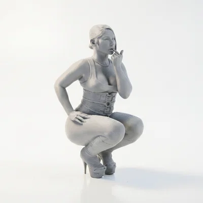 Mô hình tượng nữ ngồi xổm (Squatting Figure) có thể in 3D