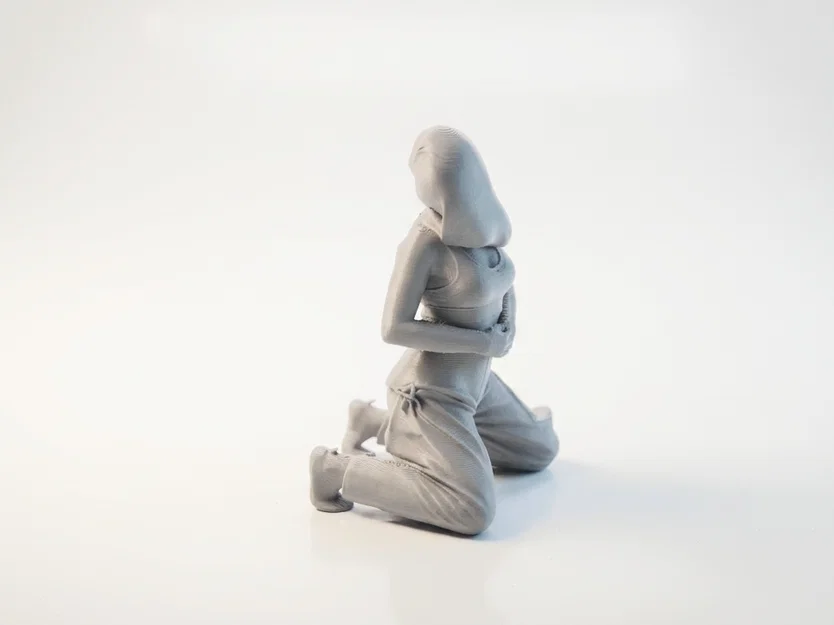 Mô hình Nữ nhân vật Ngồi xổm in 3D (STL) - Image 4