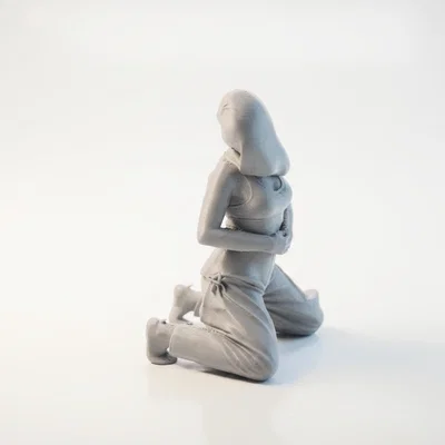 Mô hình Nữ nhân vật Ngồi xổm in 3D (STL)