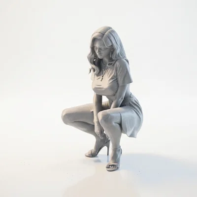 Mô hình 3D tượng nữ giới Squatting Lady