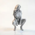 Mô hình 3D tượng nữ giới Squatting Lady - Thumbnail 2