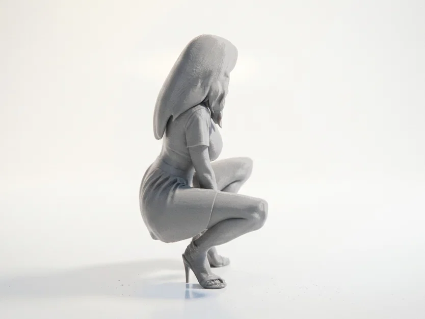 Mô hình 3D tượng nữ giới Squatting Lady - Image 3