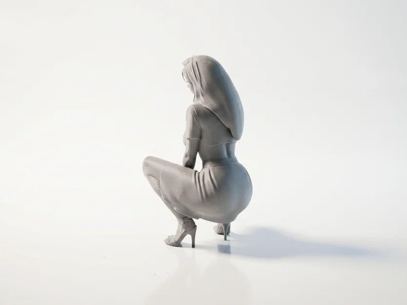 Mô hình 3D tượng nữ giới Squatting Lady - Image 4