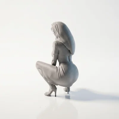 Mô hình 3D tượng nữ giới Squatting Lady