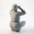 Mô hình 3D bà cụ ngồi suy tư - File in 3D nghệ thuật - Thumbnail 3