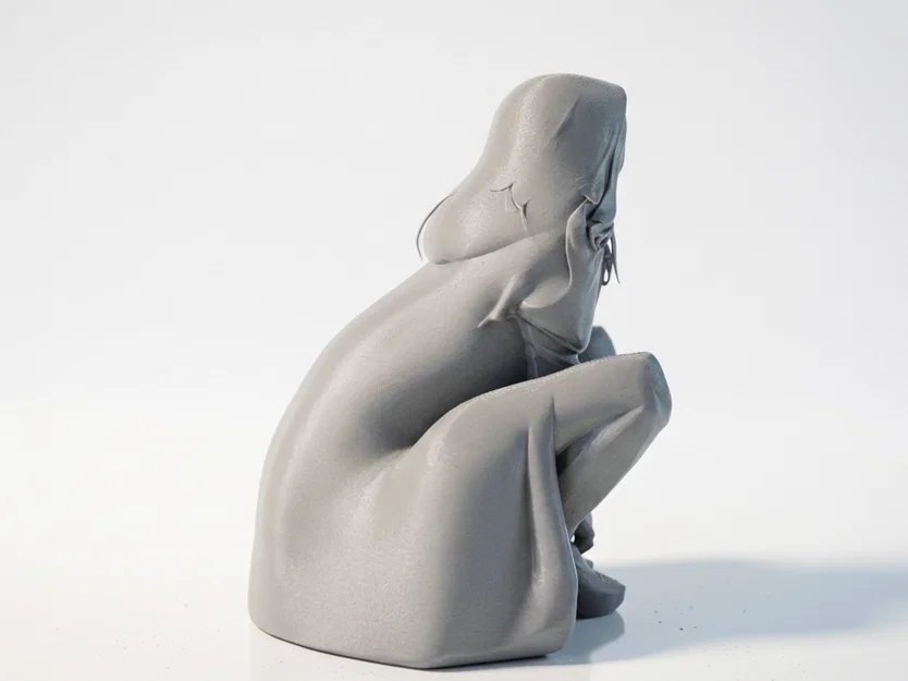 Mô hình tượng nữ ngồi xổm - File 3D in ấn chi tiết - Image 3
