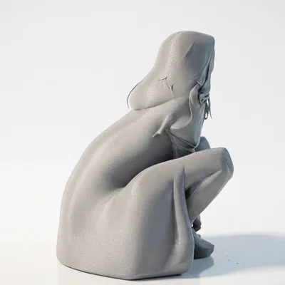 Mô hình tượng nữ ngồi xổm - File 3D in ấn chi tiết