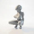 Mô hình tượng nữ ngồi xổm in 3D đẹp mắt - Thumbnail 1