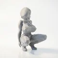Mô hình tượng nữ ngồi xổm in 3D đẹp mắt - Thumbnail 2