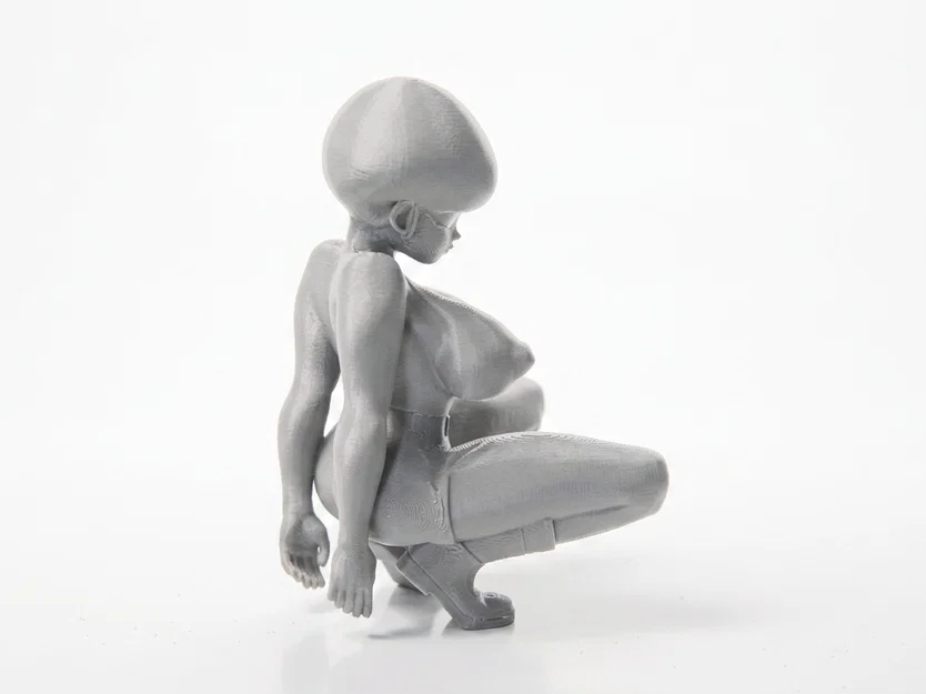 Mô hình tượng nữ ngồi xổm in 3D đẹp mắt - Image 3