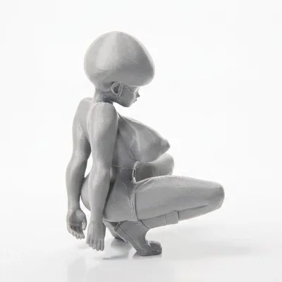 Mô hình tượng nữ ngồi xổm in 3D đẹp mắt
