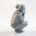 Mô hình 3D tượng nữ nhân vật ngồi xổm đầy cảm xúc - Thumbnail 3