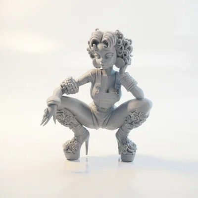 Mô hình tượng nữ ngồi xổm - File in 3D nghệ thuật