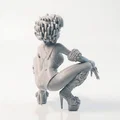 Mô hình tượng nữ ngồi xổm - File in 3D nghệ thuật - Thumbnail 3
