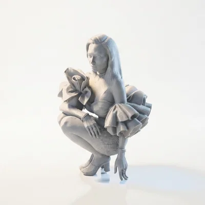 Tượng Nữ Điêu Khắc Thanh Lịch - Mẫu In 3D Độc Đáo