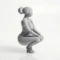 Mô hình 3D tượng nữ nghệ thuật dáng ngồi - Thumbnail 3
