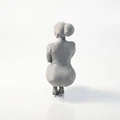 Mô hình 3D tượng nữ nghệ thuật dáng ngồi - Thumbnail 4