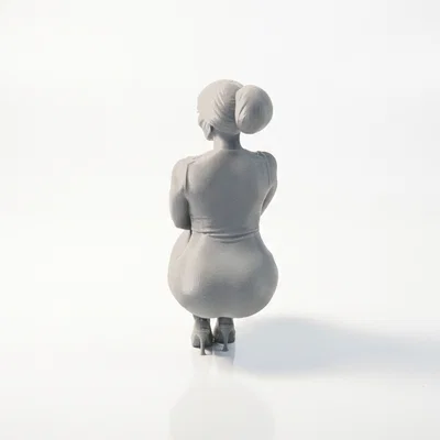 Mô hình 3D tượng nữ nghệ thuật dáng ngồi