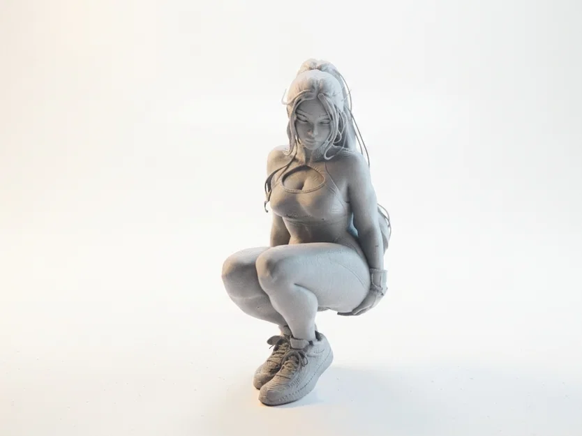 Mô hình tượng nữ nhân vật Squatting Lady in 3D - Image 1