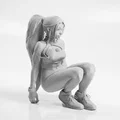 Mô hình tượng nữ nhân vật Squatting Lady in 3D - Thumbnail 2
