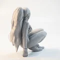 Mô hình tượng nữ nhân vật Squatting Lady in 3D - Thumbnail 3