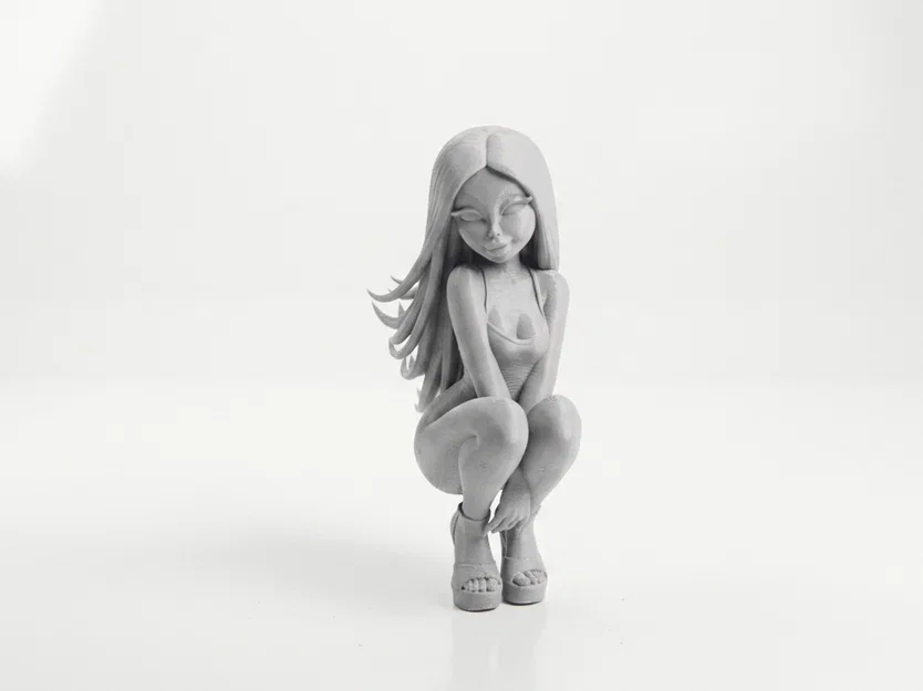 Mô hình tượng nữ squat tinh tế dành cho máy in 3D - Image 1