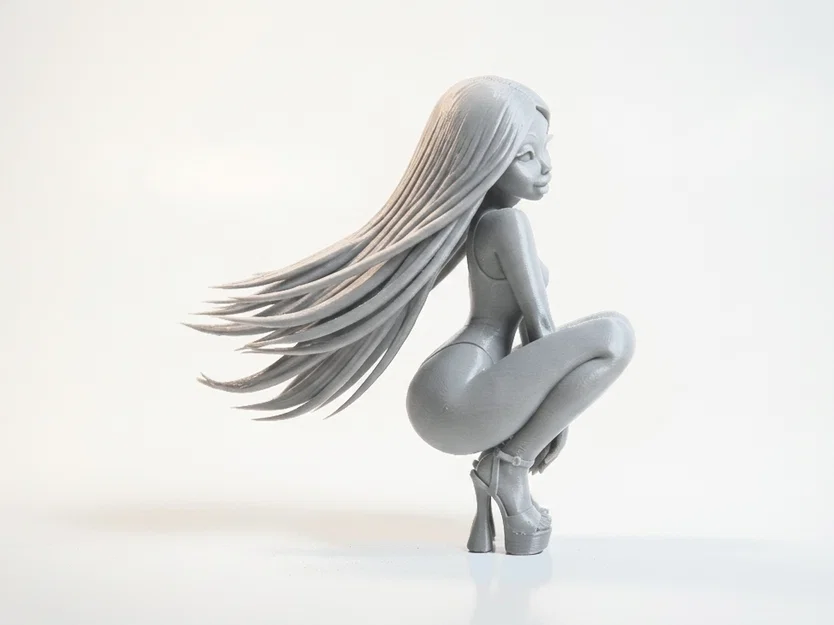 Mô hình tượng nữ squat tinh tế dành cho máy in 3D - Image 2