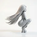 Mô hình tượng nữ squat tinh tế dành cho máy in 3D - Thumbnail 2