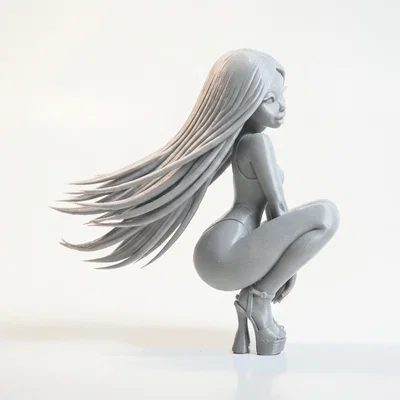 Mô hình tượng nữ squat tinh tế dành cho máy in 3D