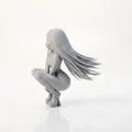 Mô hình tượng nữ squat tinh tế dành cho máy in 3D - Thumbnail 4