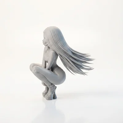 Mô hình tượng nữ squat tinh tế dành cho máy in 3D