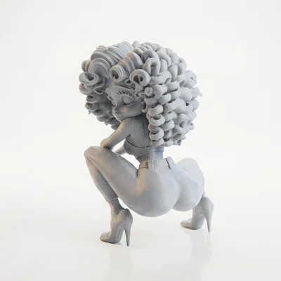 Mô hình 3D tượng cô gái ngồi xổm (Squatting Lady)