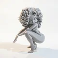 Mô hình 3D tượng cô gái ngồi xổm (Squatting Lady) - Thumbnail 2