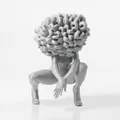 Mô hình 3D tượng cô gái ngồi xổm (Squatting Lady) - Thumbnail 3