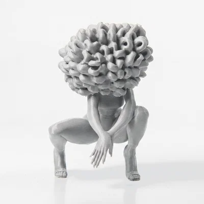 Mô hình 3D tượng cô gái ngồi xổm (Squatting Lady)
