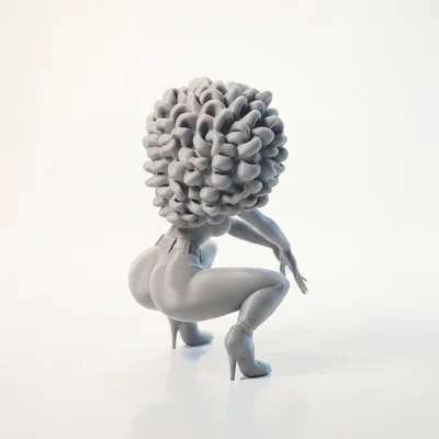 Mô hình 3D tượng cô gái ngồi xổm (Squatting Lady)
