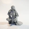 Mô hình 3D tượng nữ ngồi (Squatting Lady Figurine) - Thumbnail 1