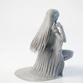 Mô hình 3D tượng nữ ngồi (Squatting Lady Figurine) - Thumbnail 3