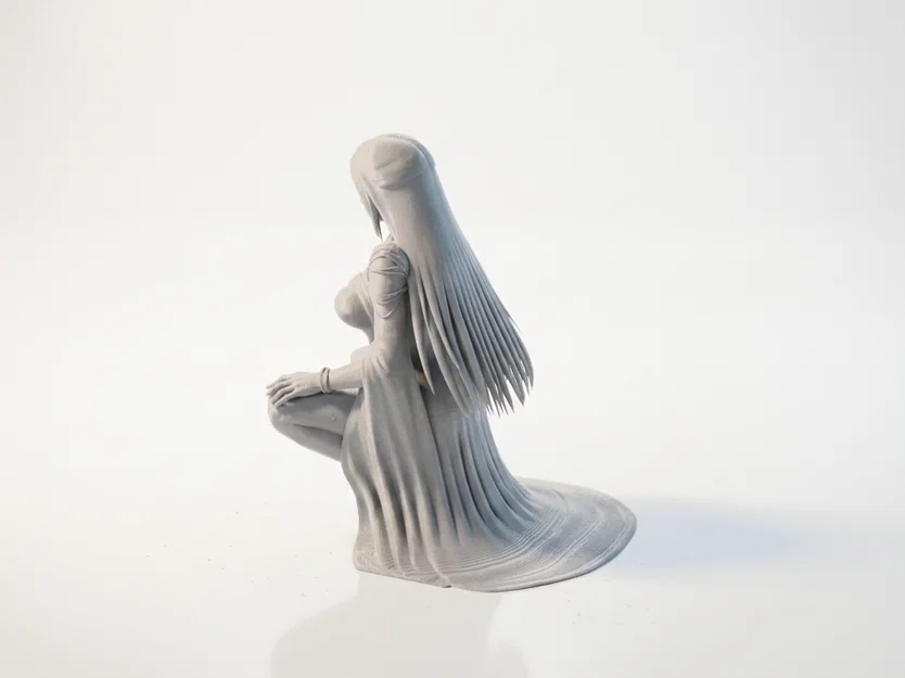 Mô hình 3D tượng nữ ngồi (Squatting Lady Figurine) - Image 4