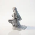 Mô hình 3D tượng nữ ngồi (Squatting Lady Figurine) - Thumbnail 4