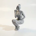 Mô hình 3D tượng nữ ngồi xổm - Squatting Lady Figurine - Thumbnail 1