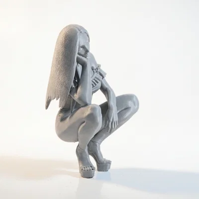 Mô hình tượng nữ ngồi xổm - File in 3D nghệ thuật
