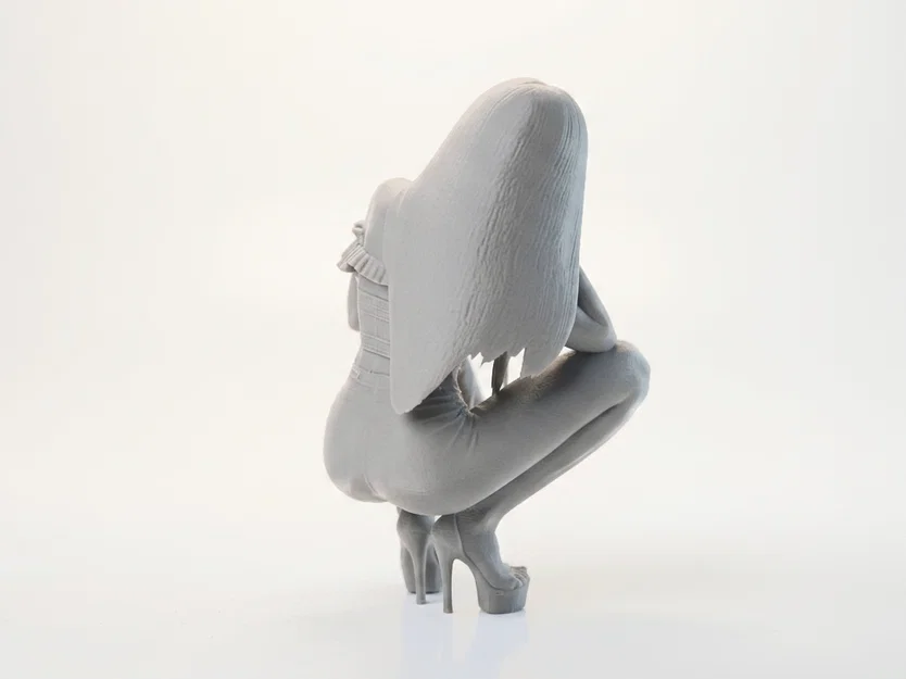 Mô hình tượng nữ ngồi xổm - File in 3D nghệ thuật - Image 3