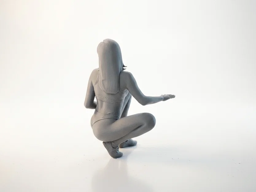 Mô hình tượng nữ ngồi xổm - File in 3D nghệ thuật - Image 4